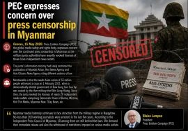 PEC expresses concern over press censorship in Myanmar